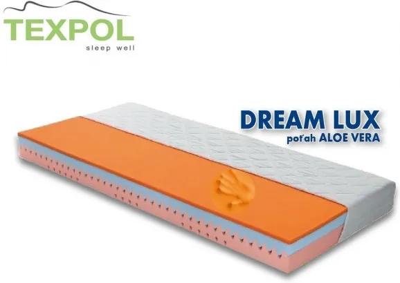TEXPOL Komfortný vysoký matrac DREAM LUX Veľkosť: 195 x 80 cm, Materiál: Aloe Vera