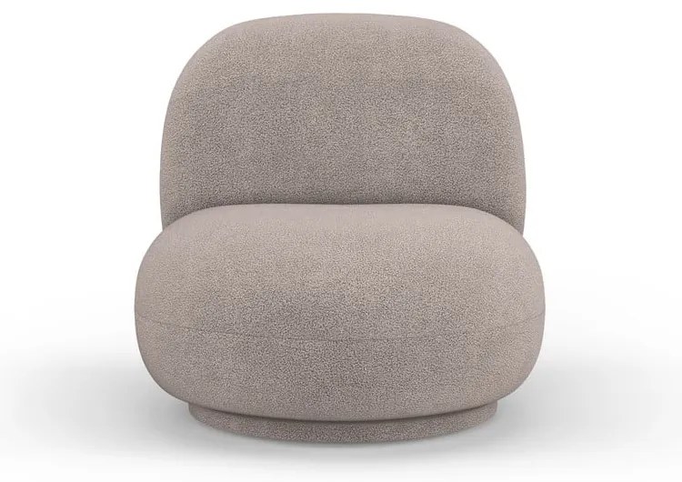 Béžové kreslo z textílie buklé Chuck – Micadoni Home