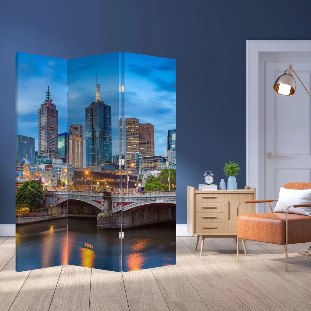 Paraván - Mesto Melbourne (126x170 cm)