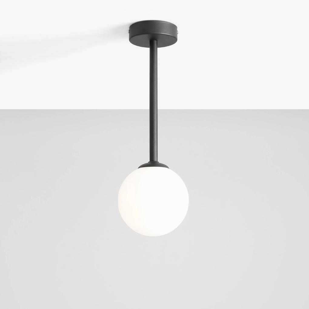 PINNE BLACK | Jednoduchá stropná lampa v čiernom prevedení Veľkosť: S
