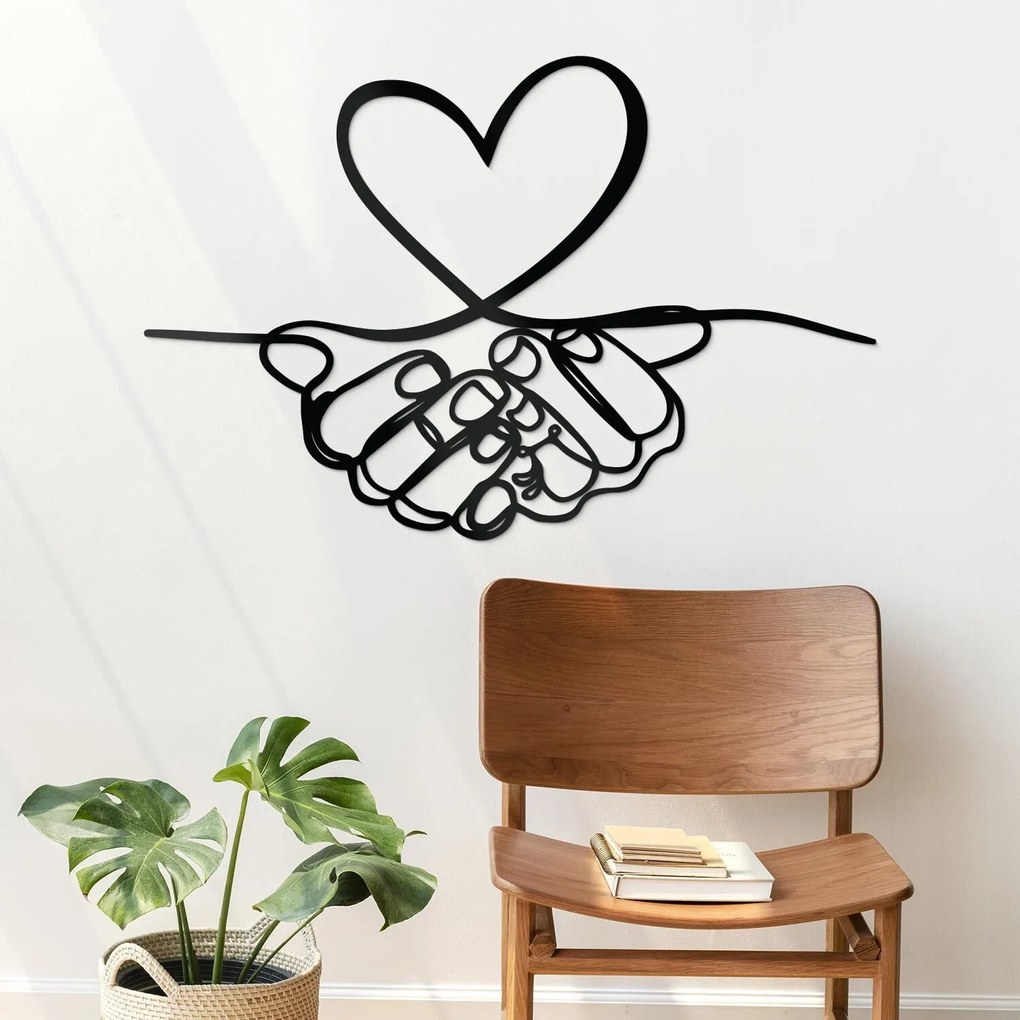 DUBLEZ | Drevená dekorácia na stenu - Srdce v rukách