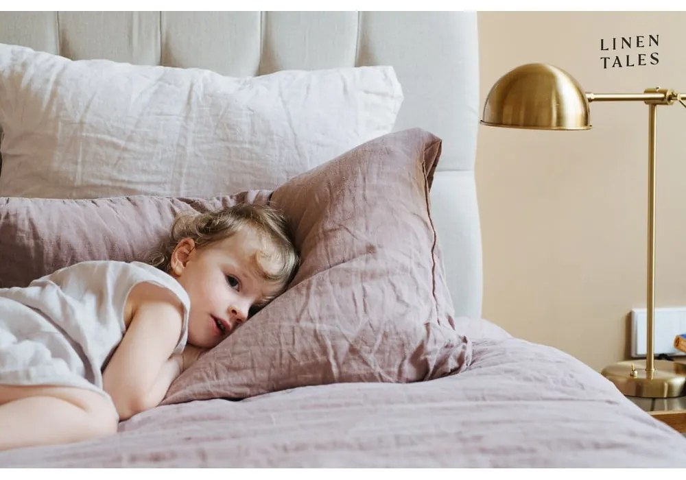 Ružová/hnedá ľanová plachta 180x260 cm Ashes of Roses – Linen Tales