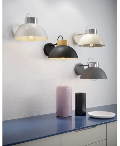 Nástenné svietidlo TEDI 1xE27/60W/230V béžová/chróm