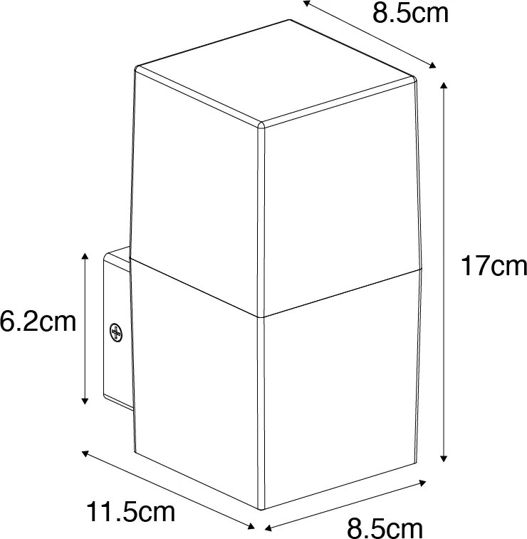Moderná vonkajšia nástenná lampa sivá IP44 - Denmark