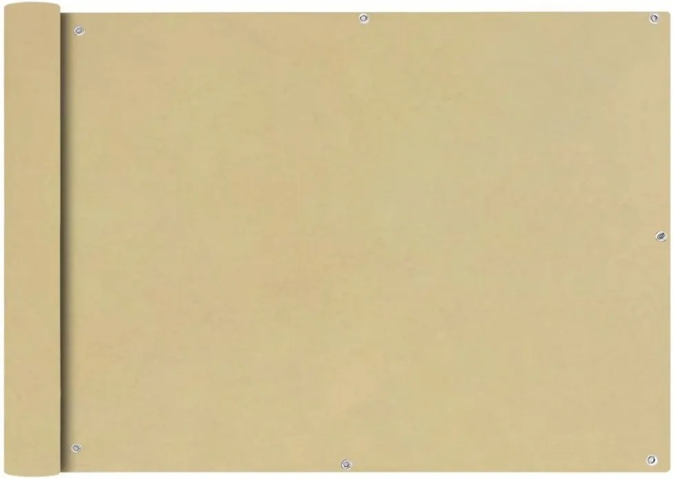 Balkónová zástena 75 x 400 cm oxfordská látka Béžová