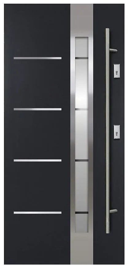 Dvere vchodové Luna S68 2ZA 90P antracit antaba 160