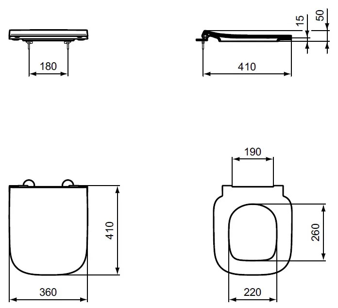 Ideal Standard Ideal Standard i.life S - WC sedátko ultra ploché, biela T532801