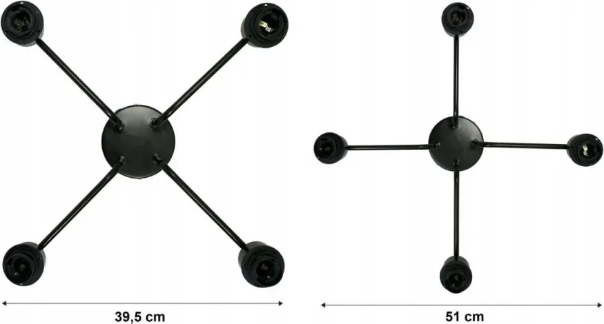Závesná lampa DRON 4xE27 - DRÔT
