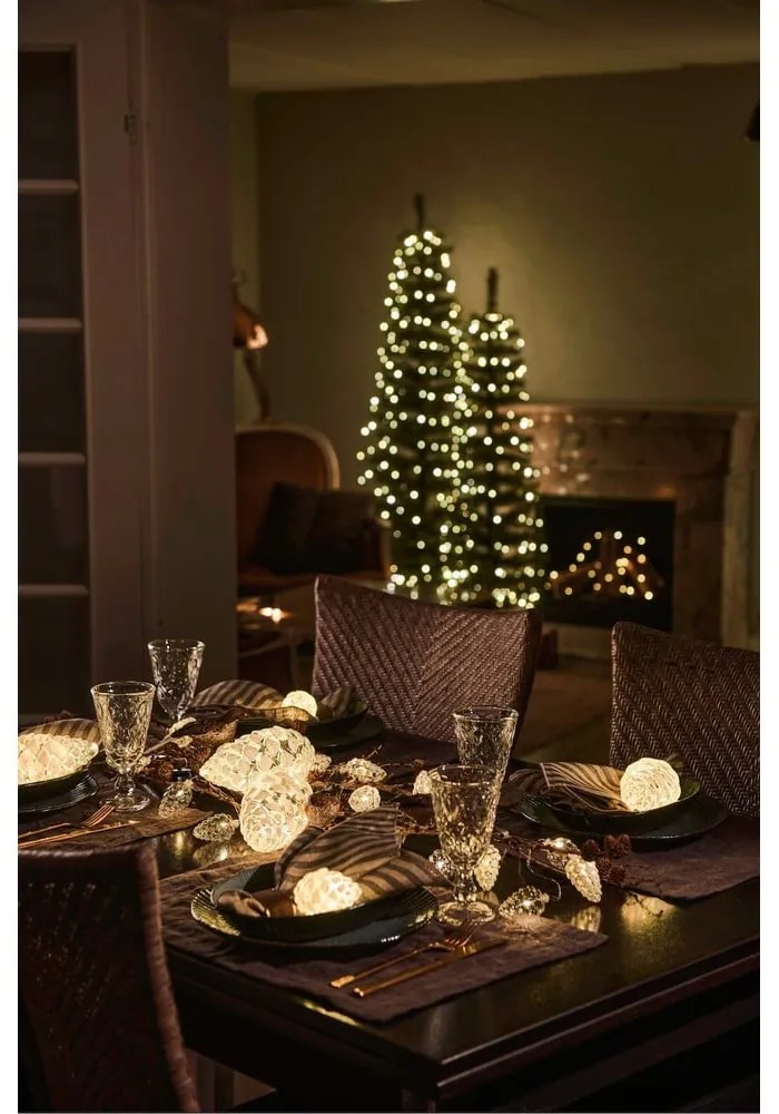 Biela závesná vianočná svetelná dekorácia ø 5 cm Celina – Sirius