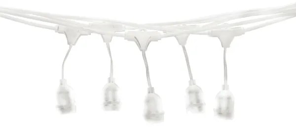 Vonkajšia reťaz 15xE27/0,5W/230V 15 m IP44 biela