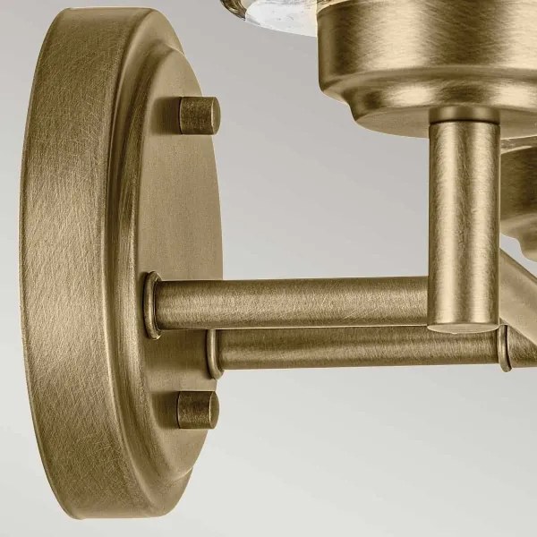 Kichler KL-WINSLOW-2W-NBR - Nástenná lampa WINSLOW 2xE27/60W/230V mosadz