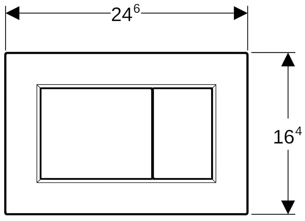Geberit Sigma01 - Ovládacie tlačidlo SIGMA01, biela, 115.660.11.1