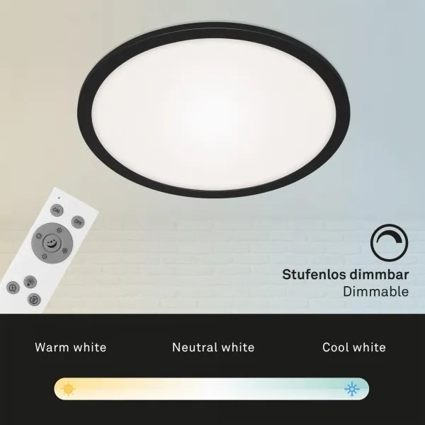 Briloner 7168-015 - LED Stm. stropné svietidlo PIATTO LED/22W/230V čierna + DO