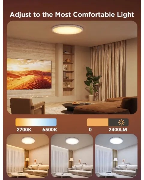 Govee - LED RGBICWW stmievateľné stropné svietidlo LED/29W/230V pr. 30 cm matné Wi-Fi