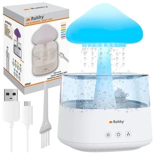 Bestent Zvlhčovač vzduchu LED lampa Dažďové kvapky