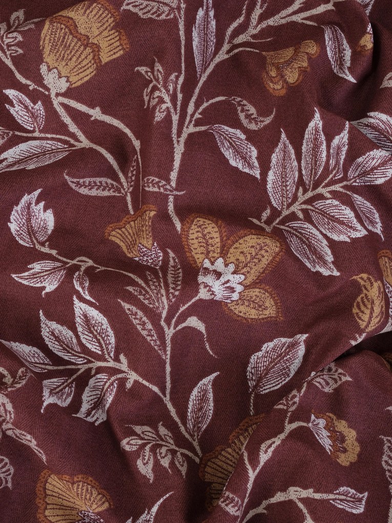 Bavlnená obliečka na vankúš Renforcé 50 × 70 cm - Rebeka vínová