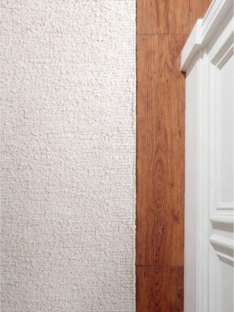 Slonovinový ručne tkaný behúň z materiálu buklé 80x200 cm Notting Hill Portobello – Ted Baker