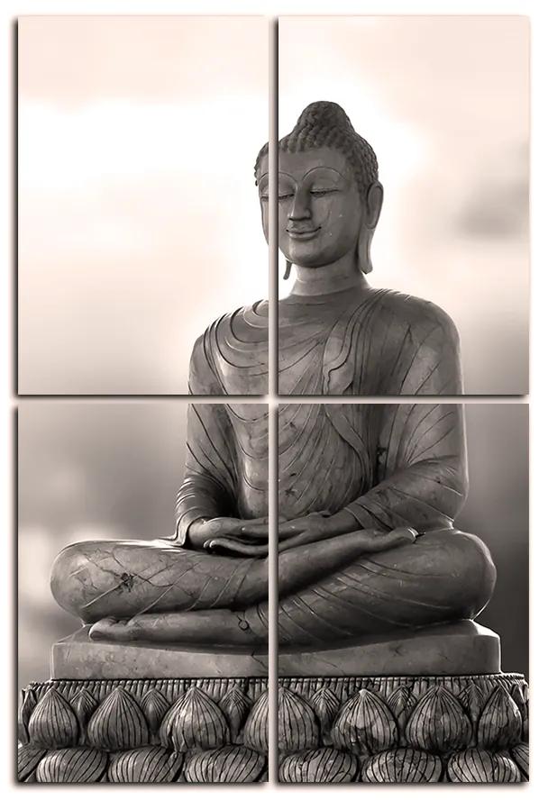 Obraz na plátne - Buddha a západ slnka - obdĺžnik 759FC (120x80 cm)