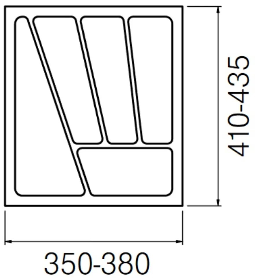 Strong Príborník 144116 380 x 435 mm sivý