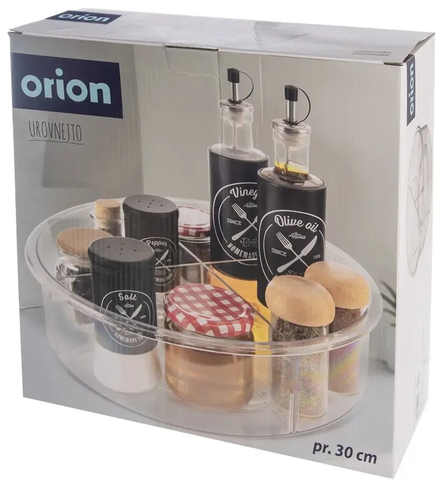 Otočný organizér XXL - LAZY SUSAN Orion - s priehradkami pr. 30 cm