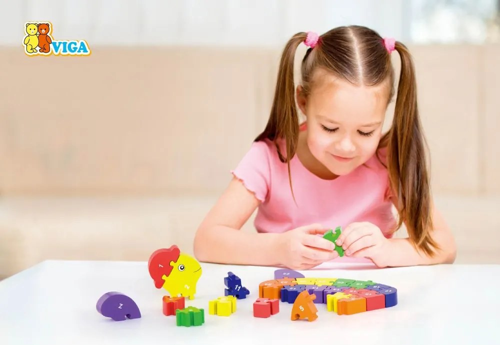 Viga 3D puzzle - korytnačka s písmenami