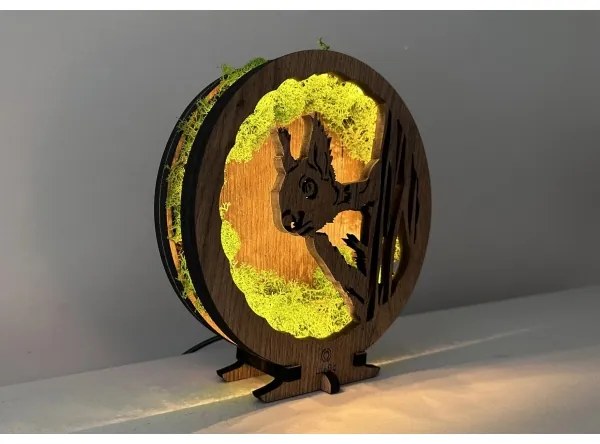 Li-Go 23625/DUB2 - LED stmievateľná stolová dekorácia LED/12W/230V 20x22 cm dub