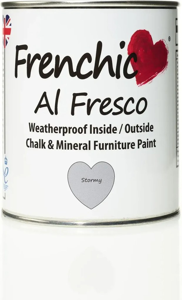 Bledofialová exteriérová kriedová farba Frenchic Al Fresco Stormy 750 ml
