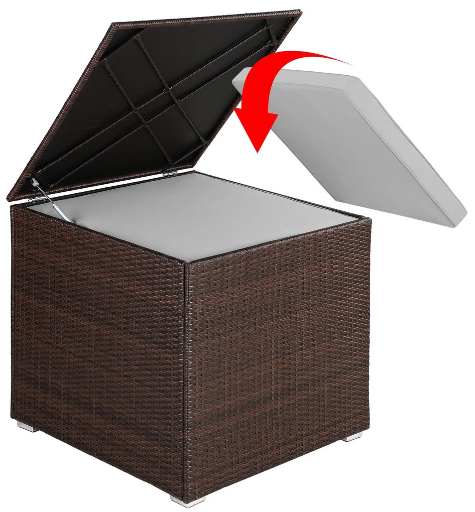 InternetovaZahrada Úložný box 75x75x70 cm - hnedý