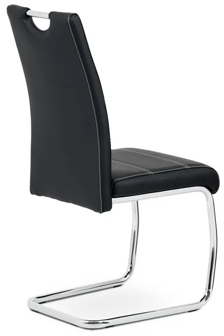 Autronic BONTEC Jedálenská stolička, čierna, ekokoža, HC-481 BK Farba: Čierna