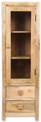 furniture-nabytek.cz - Drevená presklená vitrína z manga 60x180x45