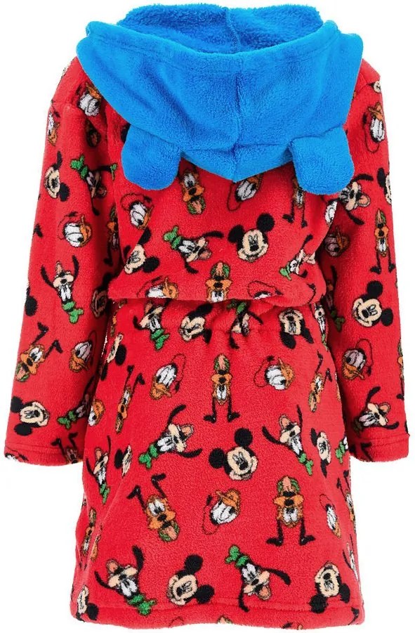Detský coral fleece župan s kapucňou Disney, EU 110 Červená