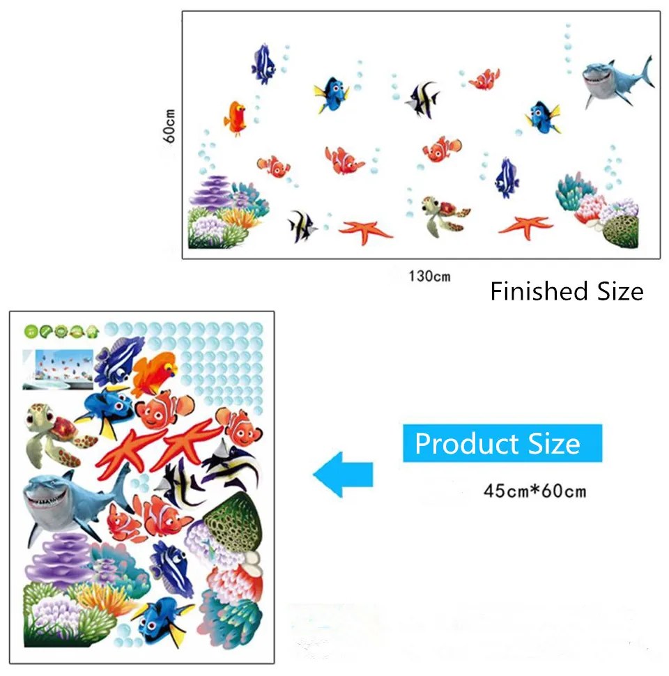 Veselá Stena Samolepka Nemo, Dory a priatelia