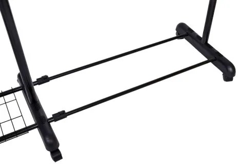 Vešiakový stojan na kolieskach RUFO čierny