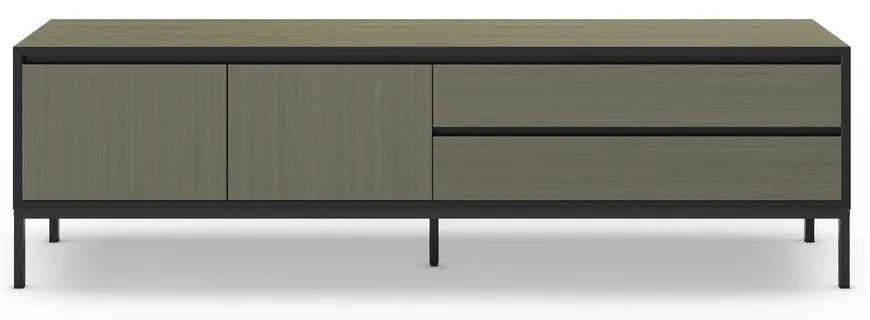 Tmavozelený TV stolík 180x55 cm Lorenza – Marckeric