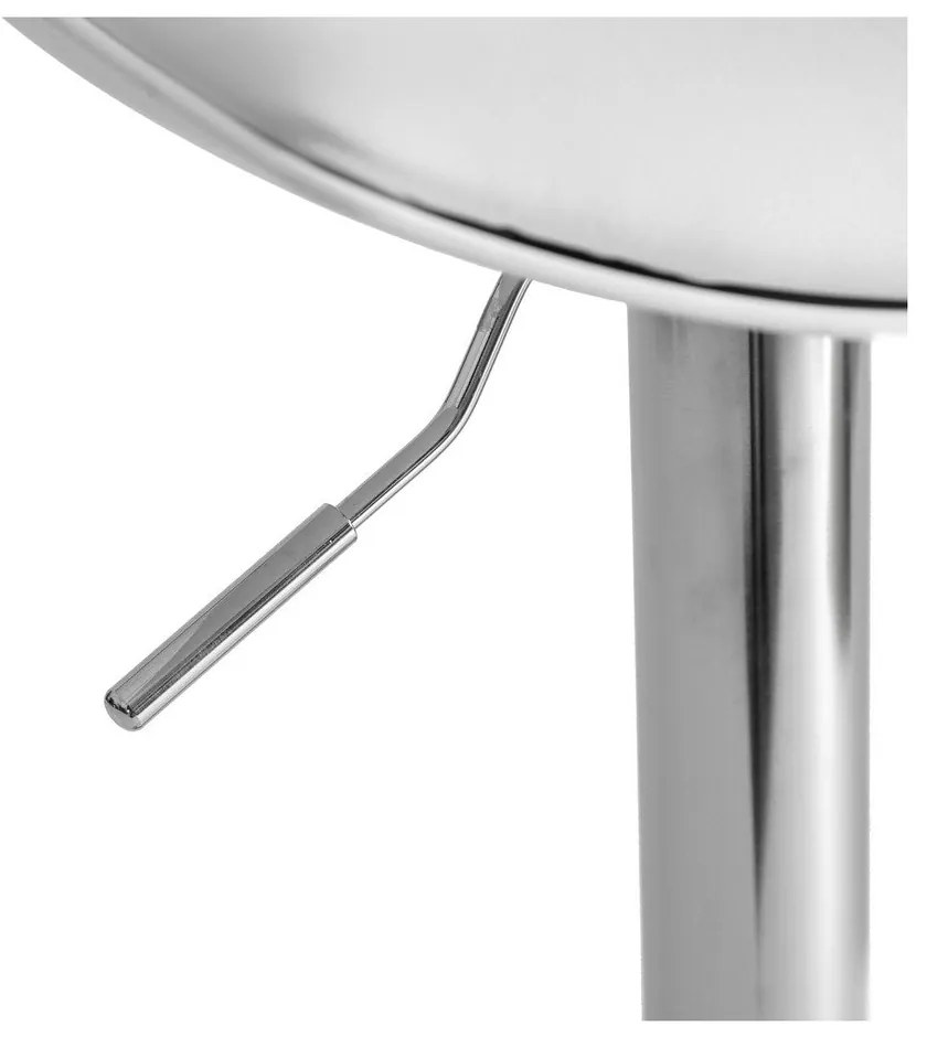 Biele barové stoličky s nastaviteľnou výškou z imitácie kože v súprave 2 ks (výška sedadla 56,5 cm) – Casa Selección