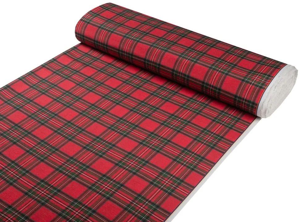 Biante Vianočný dekoračný štvorcový obrus PML-078 Červeno-zelené káro 80x80 cm
