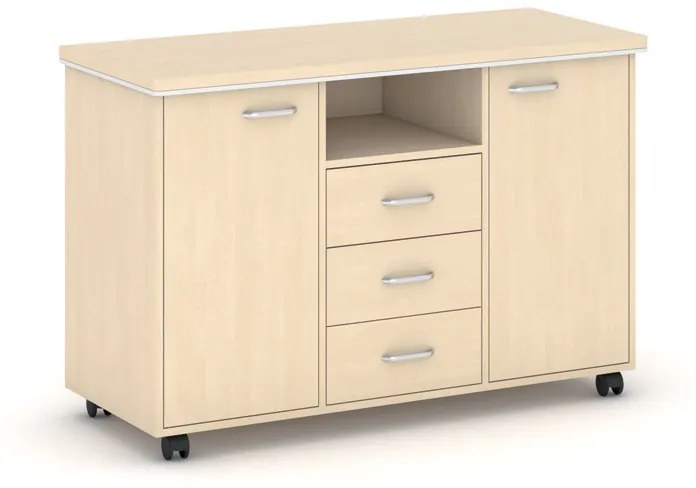 Mobilná skrinka na kolieskach ARRISTO LUX, breza