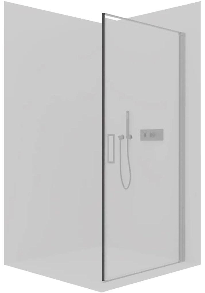 Cerano Porte, stenový profil 190 cm pre inštaláciu do niky pre dvere a zásteny Porte L/P, čierna matná, CER-CER-476318