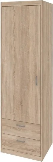 Úzka skriňa so zásuvkami Mega 14, dub sonoma