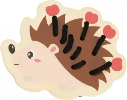 Navliekanie drevených zvieratiek na šnúrky – 10 ks