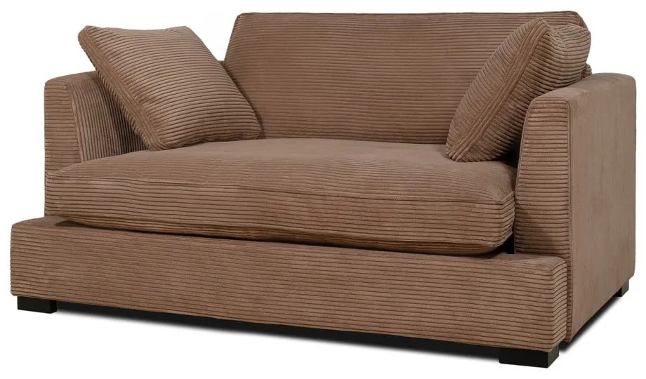 Svetlohnedá menčestrová pohovka 132 cm Mobby – Scandic