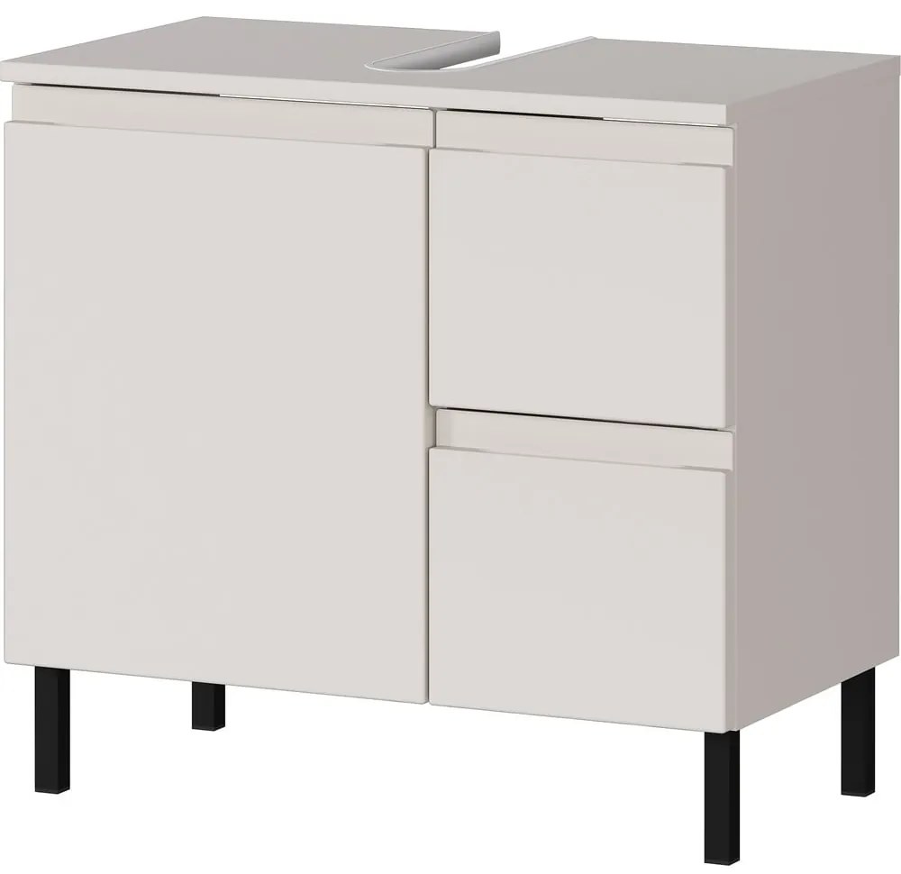 Krémová nízka skrinka pod umývadlo 60x56 cm Salinas – Germania