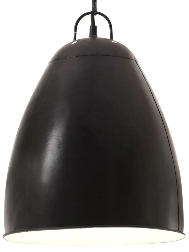 vidaXL Industriálna závesná lampa 25 W, čierna, okrúhla 32 cm E27