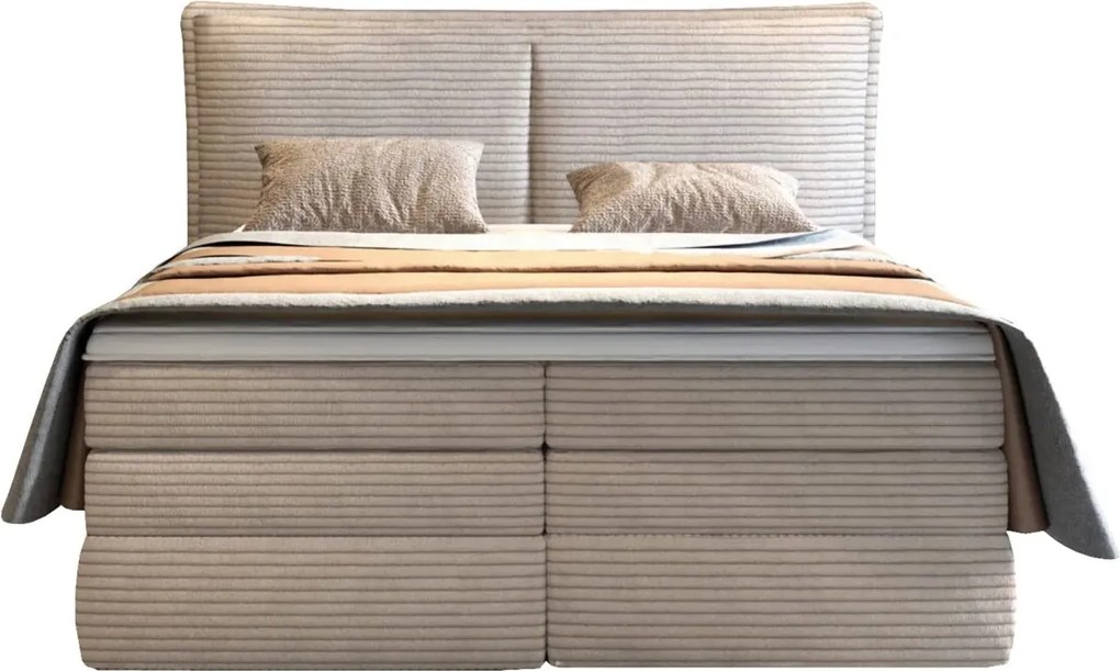 Boxspring posteľ HERMES Šírka postele: 160x200cm, Cenová skupina látky: platinum 4cs