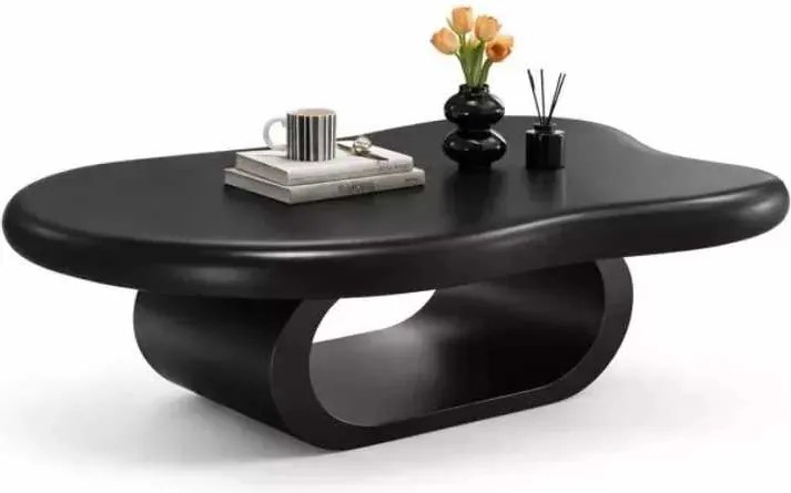 LuxuryForm DESIGN Konferenčný stolík DECO 120 × 79 cm – čierny, čierna podnož – II. akosť