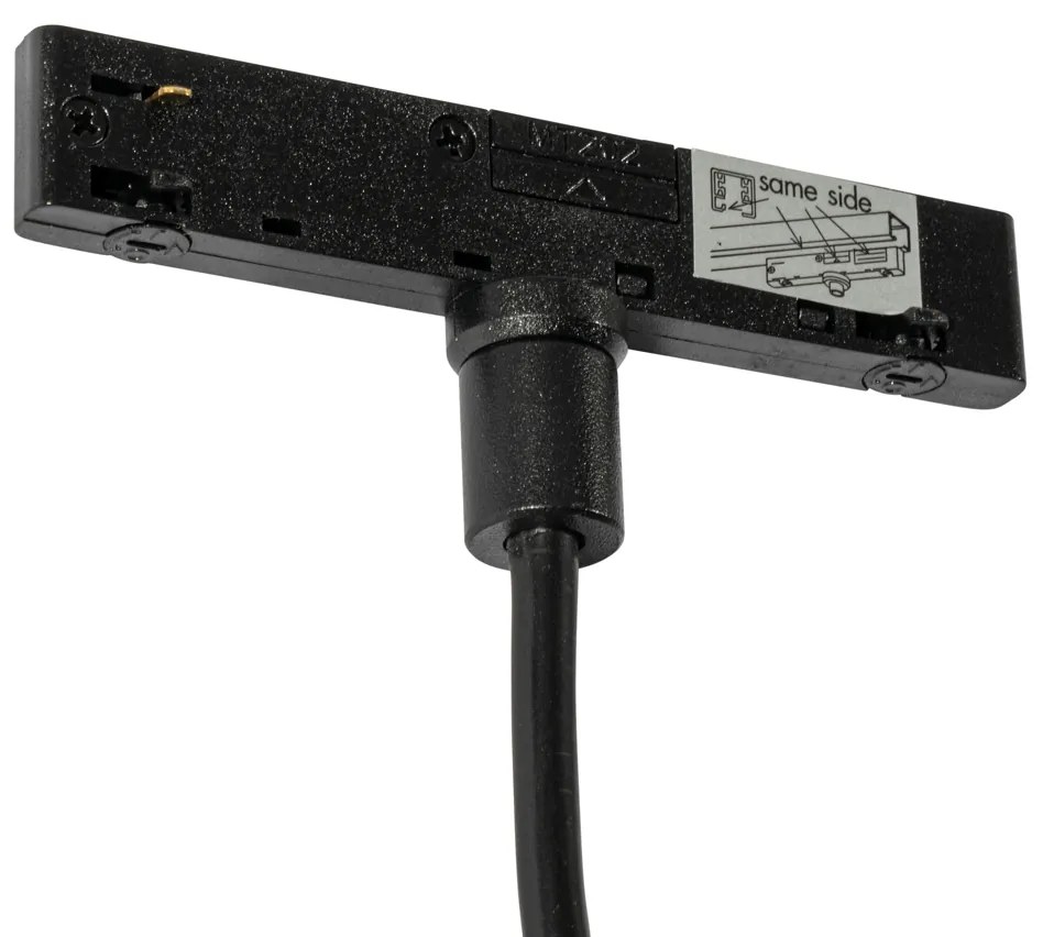 Moderné čierne a béžové závesné svietidlo pre 1-fázový koľajnicový systém - Slimline Keno