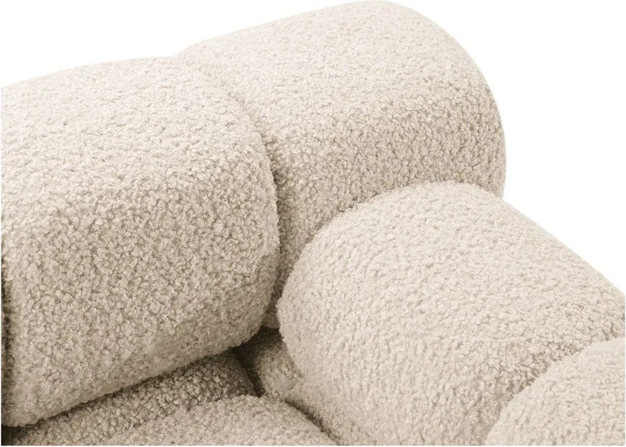 Béžový modul pohovky z textílie bouclé (pravý roh) Bellis – Micadoni Home