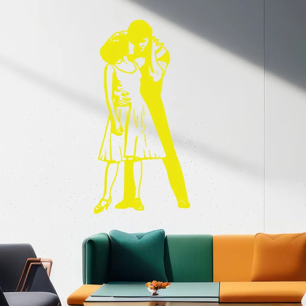 Veselá Stena Samolepka Hriešny tanec Farba: hnedá, Veľkosť: 100 x 50 cm