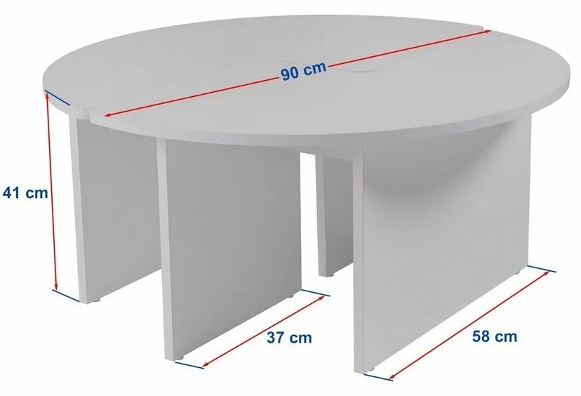 Konferenčný stolík Moira Wood Black