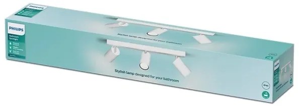 Philips - Kúpeľňové bodové svietidlo IDRIS 3xGU10/5W/230V IP44 biela